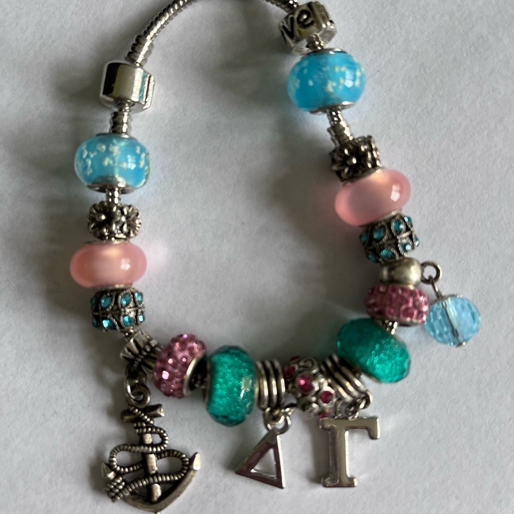 Delta Gamma ΔΓ charm bracelet.